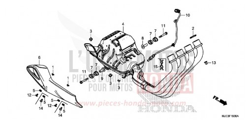 SILENCIEUX D'ECHAPPEMENT CBR650FAG de 2016